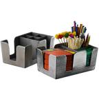 Thumbnail image #1 for American Metalcraft BARS7 6-Compartment Stainless Steel Bar Garnish Caddy, Satin Finish Case of 6
