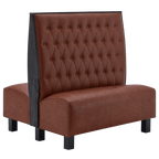 Thumbnail image #1 for ATSMFG ATS AT&S-AD-K48-BT GR7 Kevin Standard Booth, double, 48" long x 48" high, Sewn Button-tuft back, removable sinuous spring seat with connecting