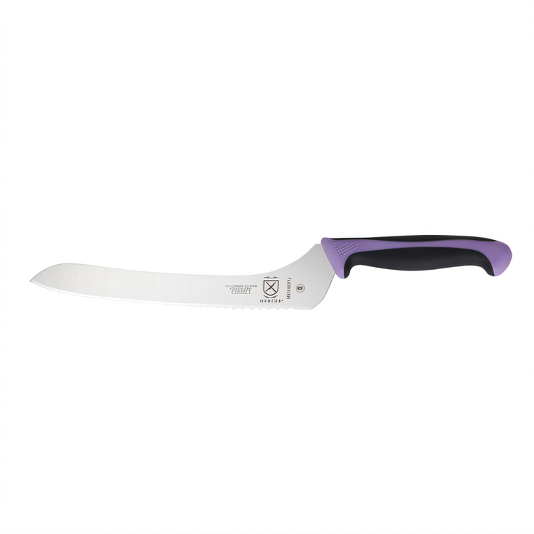 Product image #1 for Mercer Culinary Millennia Colors 9-Inch Offset Wavy Edge Bread Knife, Purple Handle