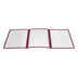 Thumbnail image #1 for Winco Triple-Fold Plastic Burgundy Menu Cover for 8-1/2 x 11-Inch Inserts