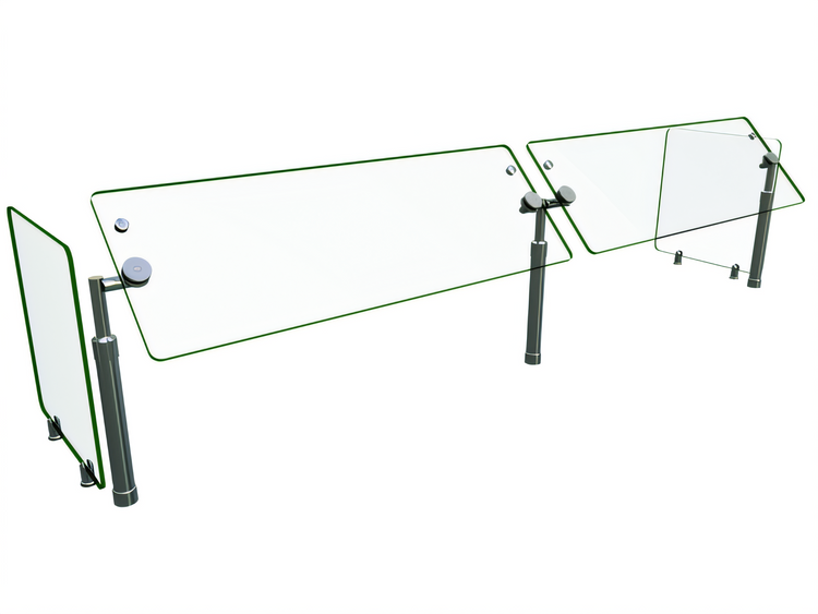 Product image #1 for Hatco Flav-R-Shield Adjustable Self-Service Sneeze Guard, 2-Bay, 84-Inch Wide