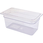 Thumbnail image #1 for CFS Brands StorPlus™ 3066007 Clear Polycarbonate Food Pan, 1/3 Size, 2-1/2 in. Deep Case of 6