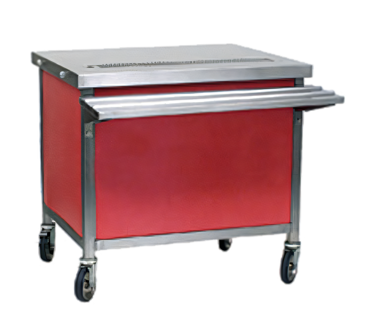 Product image #1 for Director's Choice Mobile 304 Stainless Steel Beverage Counter with Full-Length Drip Trough, 50 Inch x 30 Inch