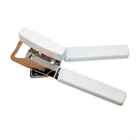 Portable Stainless Steel Can Opener with White PVC Handles
