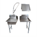 Thumbnail image #1 for BK Resources 48-Inch Left-to-Right Dish Table Kit with Clean and Soiled Tables, Slant Shelf, and Pre-Rinse Unit