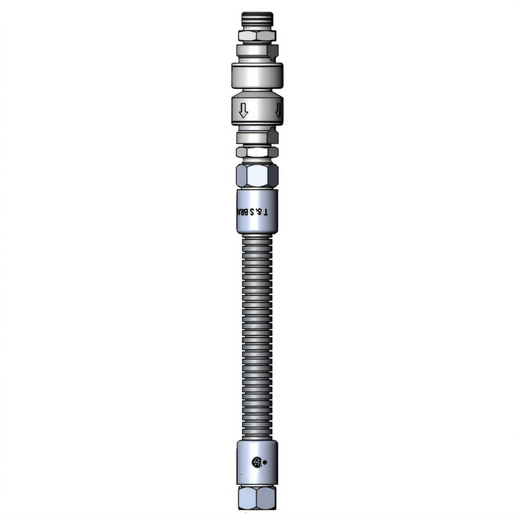 Product image #1 for T&S Brass 12-Inch Flexible Stainless Steel Pre-Rinse Replacement Hose with Vacuum Breaker