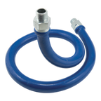 Thumbnail image #1 for Dormont Manufacturing Dormont Blue Hose 1675BP24BX Moveable Gas Connector Hose, 24-Inch, 3/4-Inch ID, Stainless Steel Braid