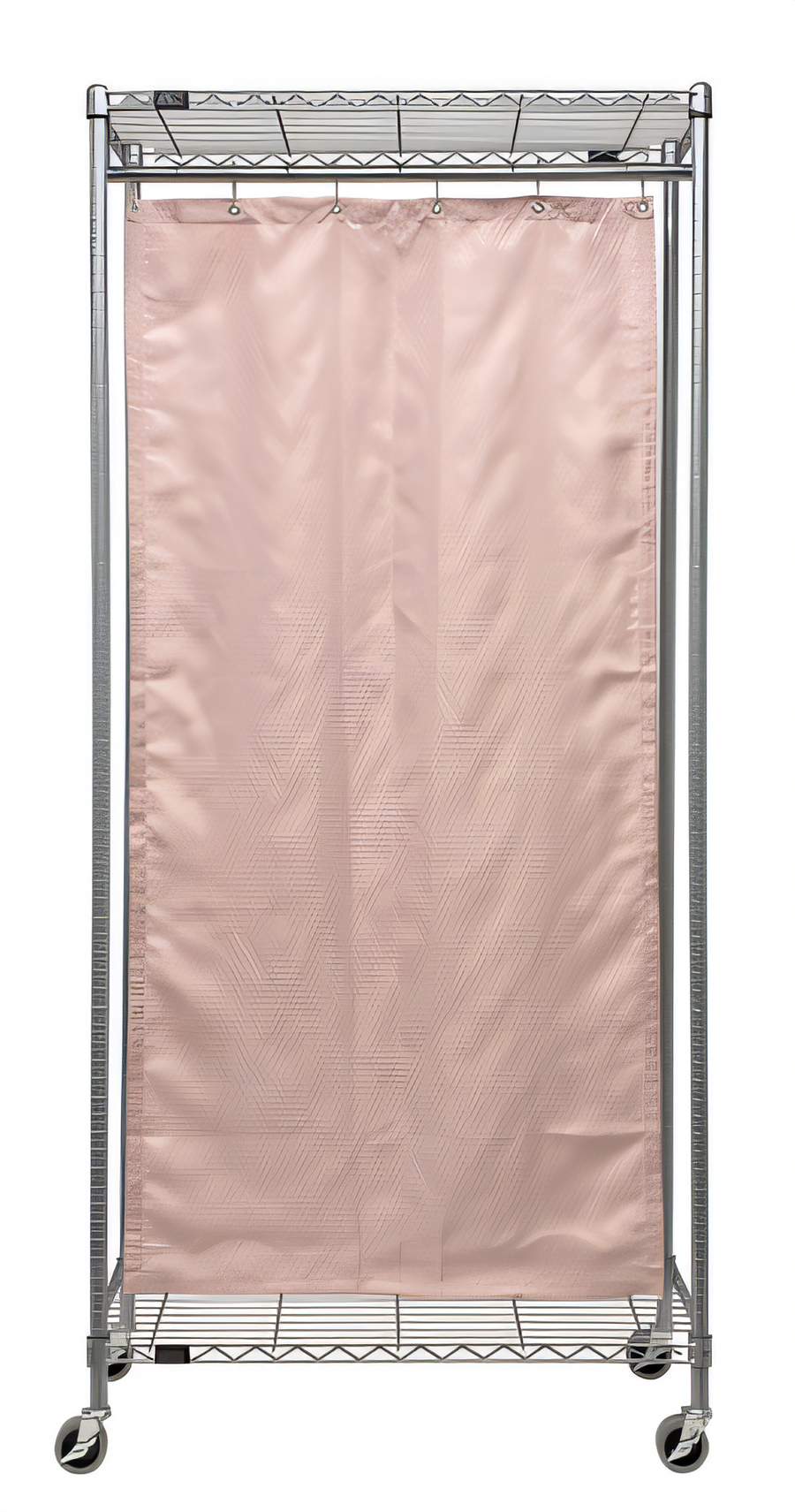 Product image #1 for Quantum Mobile Privacy Partition with Curtain, 36W x 12D x 78H, Gray Epoxy Antimicrobial Finish