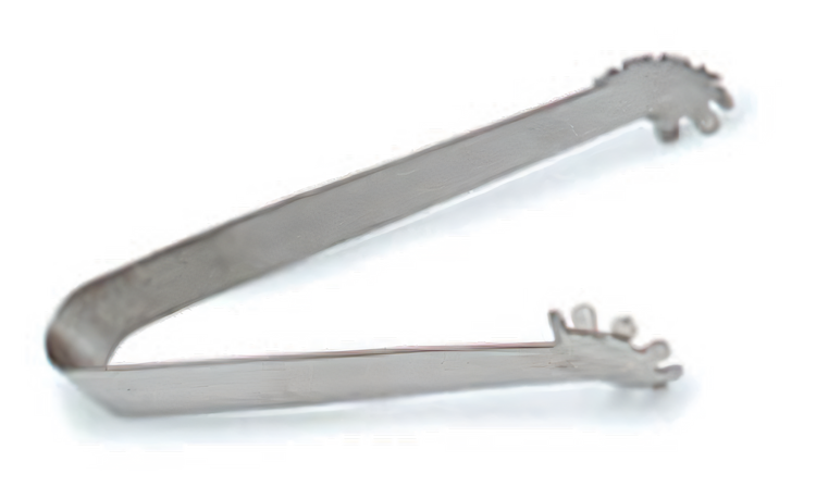 Product image #1 for Carlisle 5-3/4-Inch One-Piece Ice Tong, 18/8 Stainless Steel, Mirror-Polished Finish