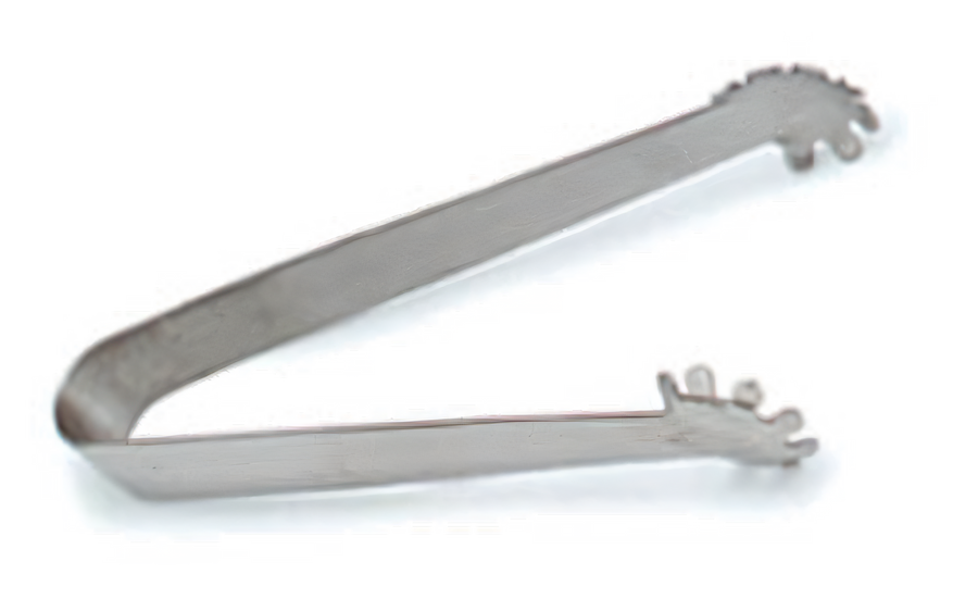 Product image #1 for Carlisle 5-3/4-Inch One-Piece Ice Tong, 18/8 Stainless Steel, Mirror-Polished Finish