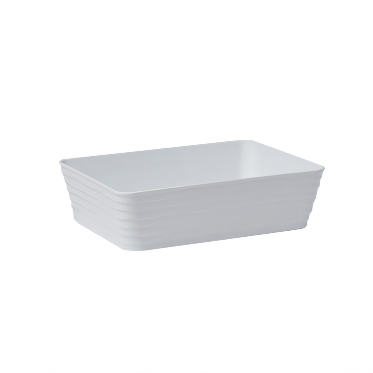 Product image #1 for American Metalcraft Del Mar 96 oz. Rectangular White ABS Plastic Serving Bowl