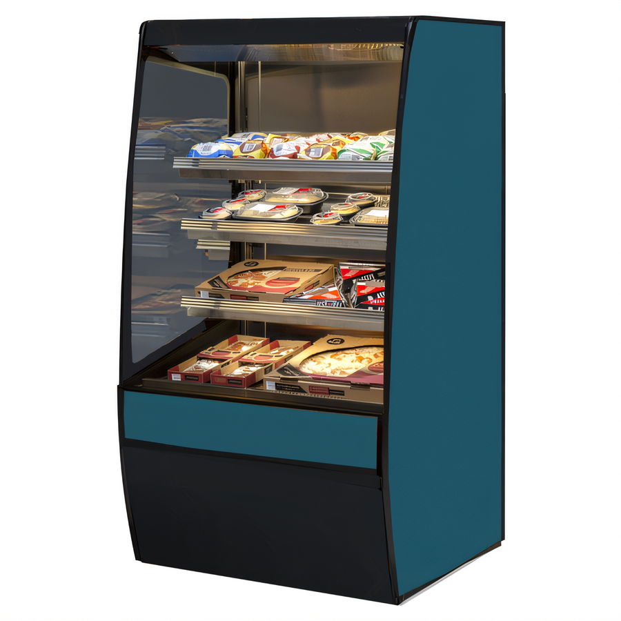 Product image #1 for Federal Industries Vision Series Curved End Self-Serve Heated Merchandiser, 36 x 33 x 60 Inches, 3-Tier Floor Model