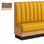 Thumbnail image #1 for ATSMFG ATS AT&S-ASWB-KR48-6CH GR7 Karender Wall Booth, 48" high, 6-channel back, Upholstery and foam fitted over a computer-cut cabinet-grade plywood
