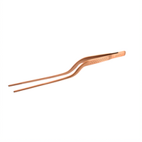 Mercer Culinary Precision Plus 7-7/8-Inch Offset Tongs, Rose Gold Satin Finish