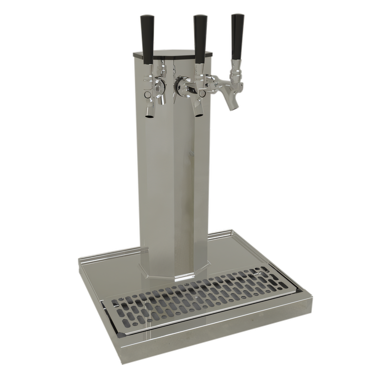Product image #1 for Glastender 3-Faucet Countertop Air-Cooled Column Draft Dispensing Tower