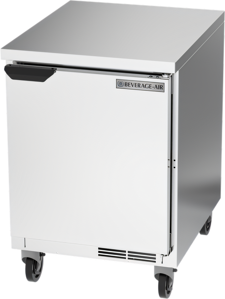 Product image #1 for Beverage-Air WTR24AHC-FLT 24-Inch One-Section Worktop Refrigerator with Solid Door and Flat Top