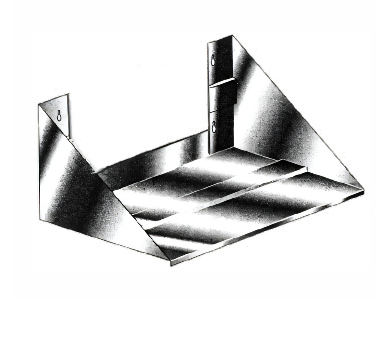 Product image #1 for Wall-Mounted Stainless Steel Microwave Shelf, 18 x 24 Inches