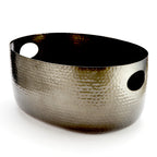Thumbnail image #1 for American Metalcraft ATHB14 Oval Hammered Aluminum Beverage Tub, 16-1/4 Qt., Black Case of 2