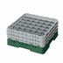 Thumbnail image #2 for Cambro Camrack® Full Size 36-Compartment Glass Rack with 3 Soft Gray Extenders, Sherwood Green