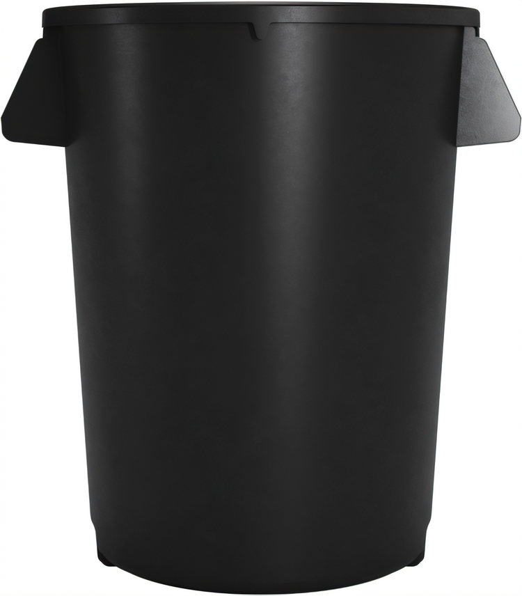 Product image #1 for Bronco 20 Gallon Round Polyethylene Trash Container, Black