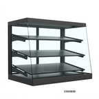 Thumbnail image #1 for Structural Concepts Impulse® CGS2830 Non-Refrigerated Countertop Pastry Display Case, Straight Front, 28-1/8-Inch W, Black, 3 Lighted Shelves