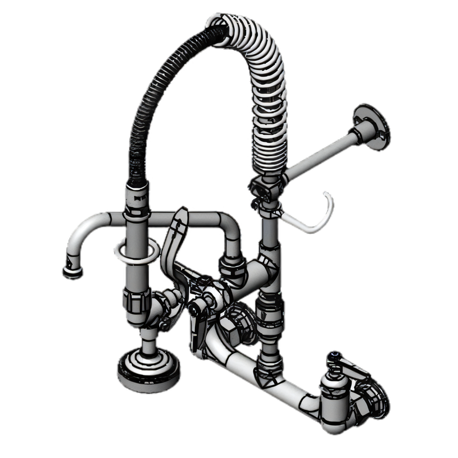 Product image #1 for EasyInstall Mini Pre-Rinse Unit, 8-Inch Wall Mount, Adjustable Centers, 1.15 GPM