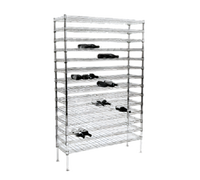 Metro Super Erecta Cradle Wine Shelving, 48 x 14 x 86-3/4 Inches, Chrome Plated, 204-Bottle Capacity