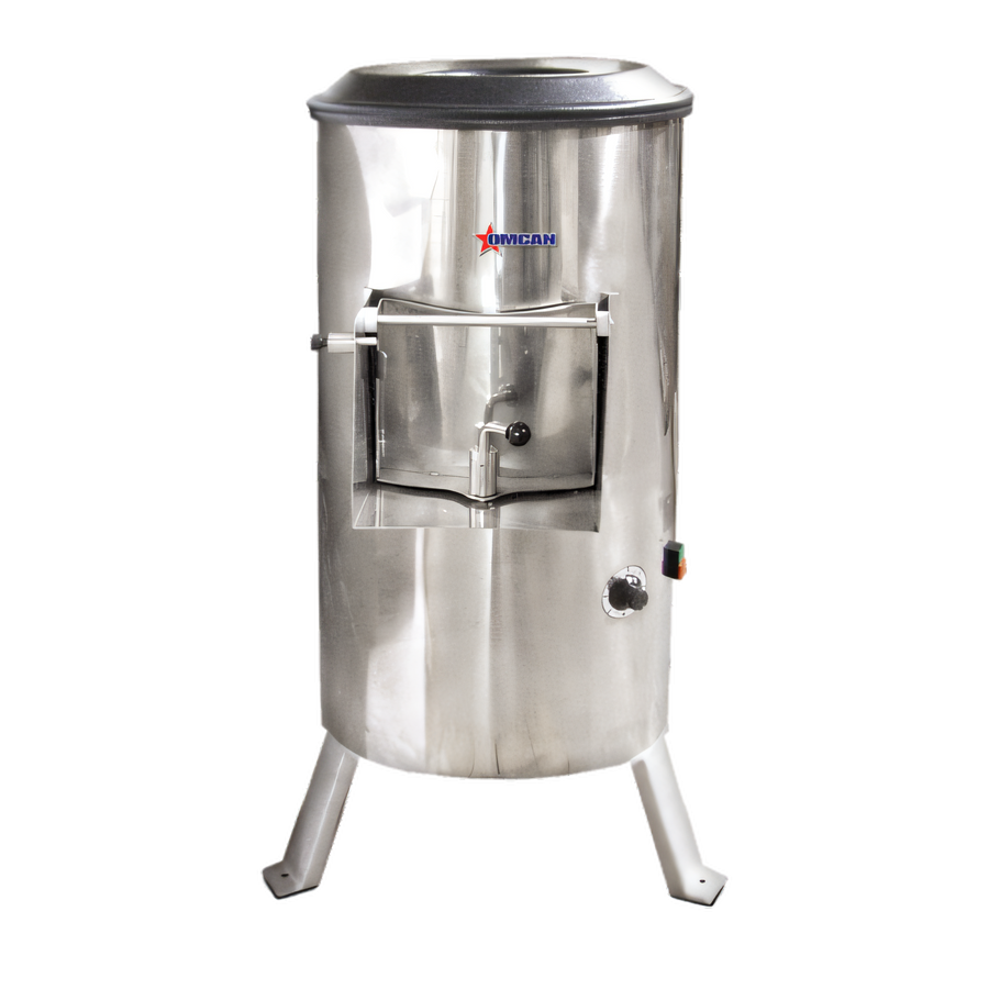 Product image #1 for Omcan Elite Series 55 lb Capacity Electric Floor Model Potato Peeler, 1 HP, Stainless Steel, 110V