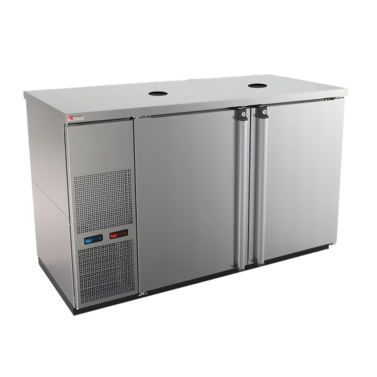 Product image #1 for Pro-Line E-Series 59-1/2 Inch Dual Temperature Wine Cooler Dispenser with Self-Contained Refrigeration