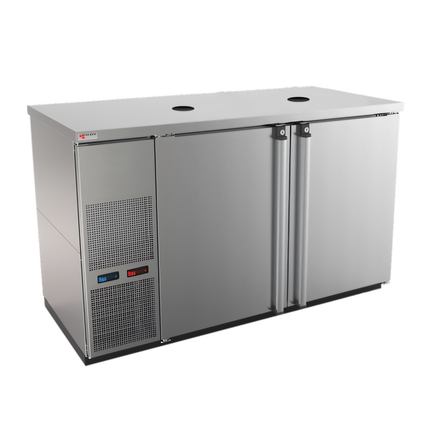 Product image #1 for Pro-Line E-Series 59-1/2 Inch Dual Temperature Wine Cooler Dispenser with Self-Contained Refrigeration