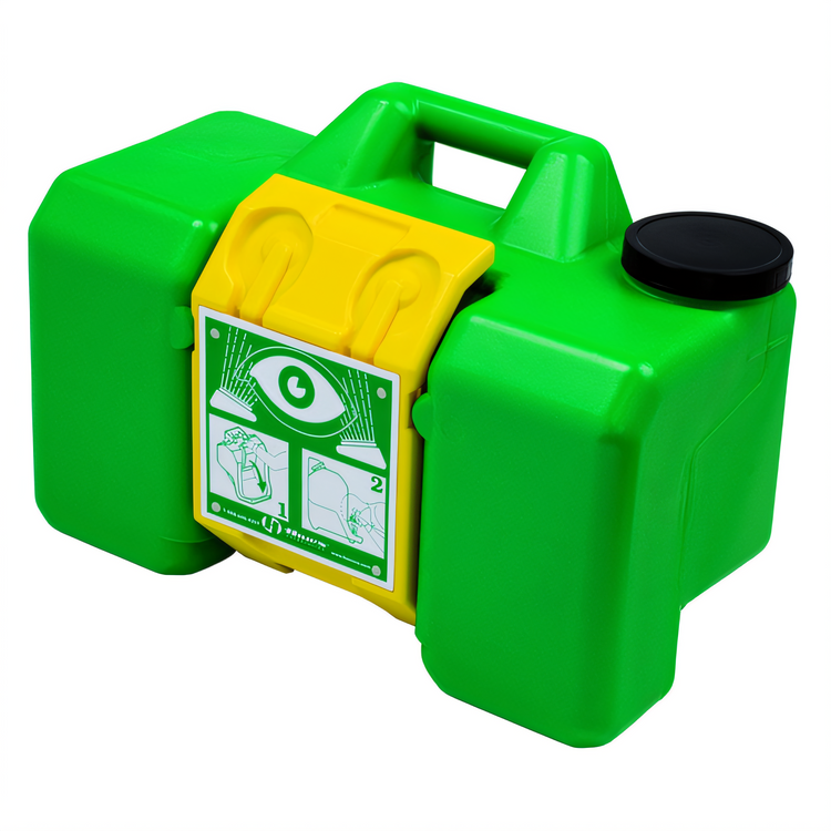 Product image #1 for Portable 9 Gallon Gravity-Operated Eyewash Station with Polyethylene Tank and Wall Mount Bracket