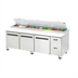 Thumbnail image #1 for Arctic Air 94-Inch Three-Section Refrigerated Pizza Prep Table with Cutting Board