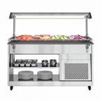 Thumbnail image #1 for Koolmore KM-RBT-59ACS Refrigerated Buffet Table, 4 Full-Size GN pans, freestanding, 59.5"W x 29.2"D x 54"H (open), (4) full-size GN pans included