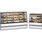 Thumbnail image #1 for Federal Industries High Volume Series SGD5048 Full-Service Non-Refrigerated Bakery Display Case, 50-1/8"W, 48"H, Sloped Glass, 3 Shelves, LED