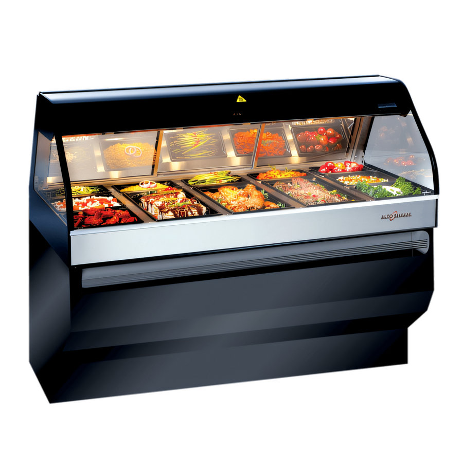 Product image #1 for Alto-Shaam Halo Heat ED3SYS-72 72-Inch Full-Service Heated Display Case with Curved Glass and Stationary Base