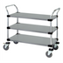Thumbnail image #1 for Quantum 3-Shelf Solid Stainless Steel Utility Bus Cart, 36 x 18 x 37-1/2 Inches