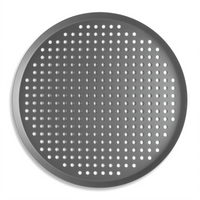 18-Inch Round Perforated Press Cut Hard Coat Aluminum Pizza Pan