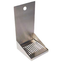 Micro Matic USA DP-721D Wall-Mount Drip Tray Trough with Louvered Stainless Steel Screen, 6 x 6 x 11 Inches