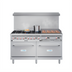 Thumbnail image #1 for KoolMore 60-Inch Stainless Steel Commercial Natural Gas Range with 6 Burners, 24-Inch Griddle, and 2 Ovens