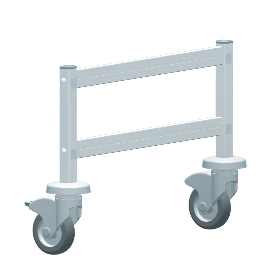Product image #1 for Fermostock Mobile Dunnage Rack Upright, 12 Inch High x 18 Inch Deep, Deep Anodized Aluminum