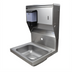 Thumbnail image #1 for BK Resources 14 x 10 Wall-Mount Hand Sink with Towel and Soap Dispensers, 1-Hole Splash Mount, 304 Stainless Steel