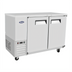 Thumbnail image #1 for Atosa Shallow Depth Two-Section Back Bar Cooler with Locking Solid Doors, 48 Inch, 11.5 Cu. Ft.