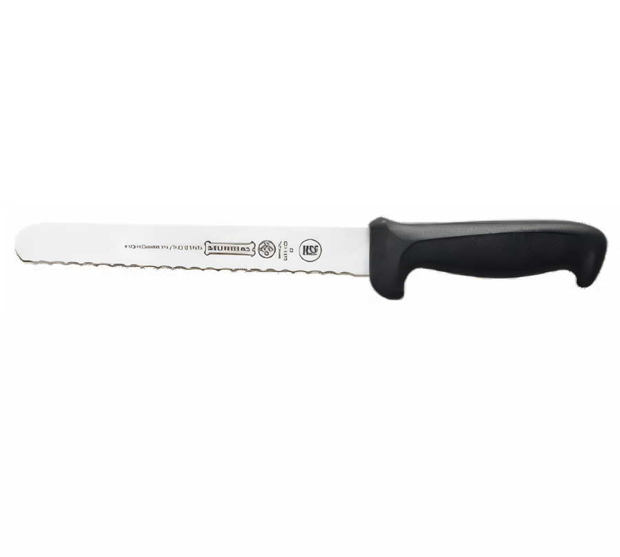 Product image #1 for Mundial 8-Inch Serrated Safety Sub Shop Slicer Knife with Black Antimicrobial Handle