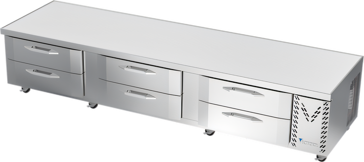 Product image #1 for Victory Refrigeration CBR112HC Three-Section 112" Chef Base Refrigerator with V-Core Technology