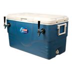 Thumbnail image #1 for Micro Matic USA CB68B 68-Quart Blue Plastic Coil Cooler with Ice-Water Cooling and 2 Faucets