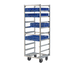 Thumbnail image #1 for Mobile Full-Height Cup/Glass Rack Cart, Open Sides, 9-Rack Capacity