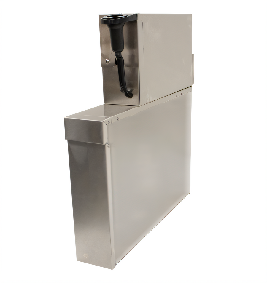 Product image #1 for Advance Tabco Underbar Basics Stainless Steel Soda Gun Holder with Backsplash and Removable Cover