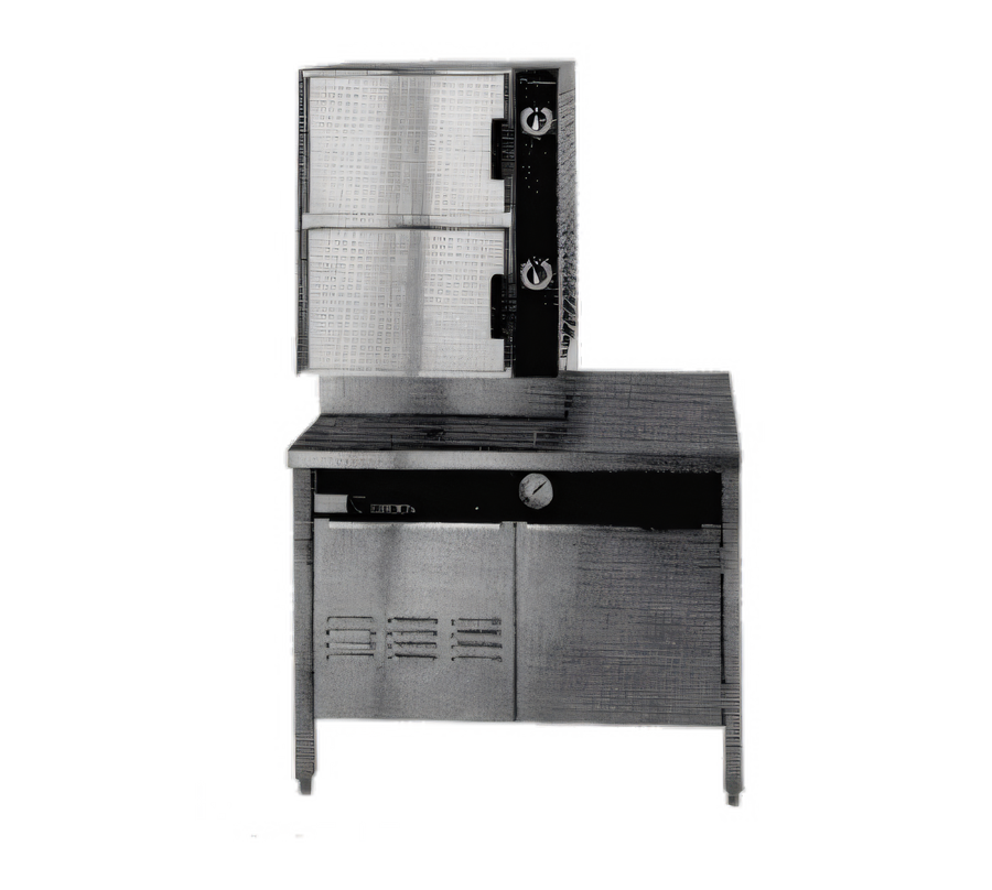 Product image #1 for Groen HyPlus 2-Compartment Gas Pressureless Steamer with 36-Inch Cabinet Base