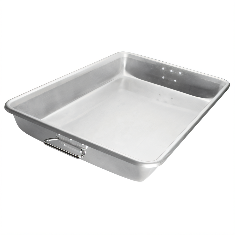 Product image #1 for Winco Heavy-Duty 12 Gauge Aluminum Rectangular Bake/Roast Pan with Handles, 25.75 x 17.75 x 3.5 Inches