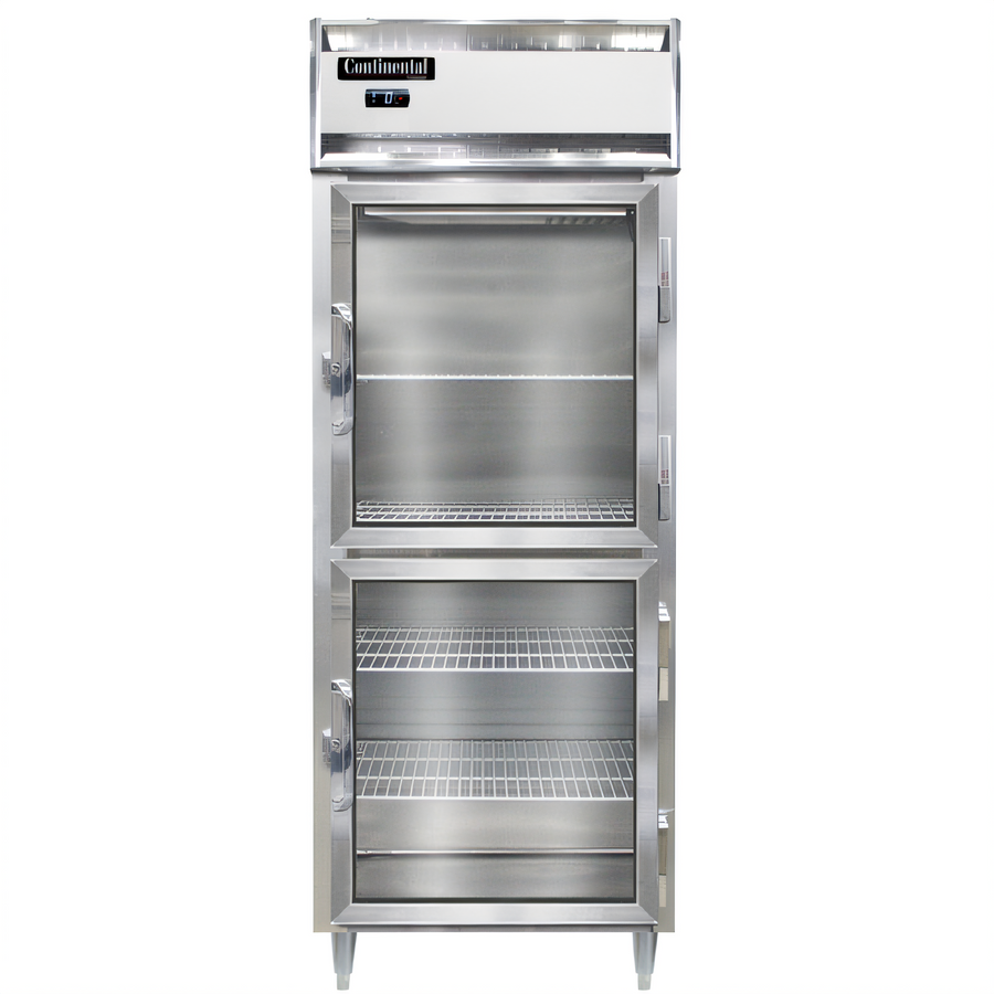 Product image #1 for Continental Refrigerator D1FENSAGDHD Designer Line One-Section Wide Reach-In Freezer with Half Glass Doors